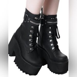 Killstar Overhead Platform Boots EUC W10